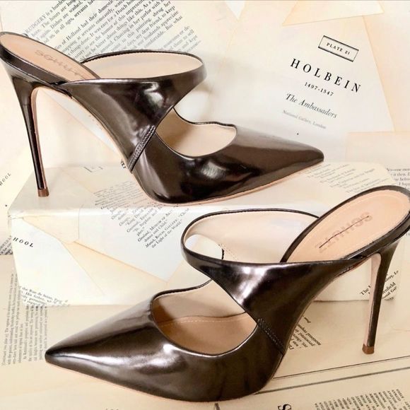 Schutz Bronze Metallic Slide Mule Sandal 10 - Picture 4 of 5